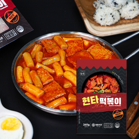 현타 떡볶이 맛있게 매운 5분 즉석 밀키트 떡볶이, 5개, 260g