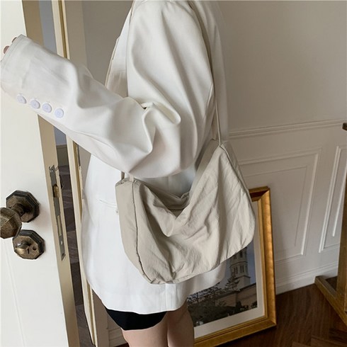 테무 - 핑크비올라 / 테무 스퀘어 나일론 여성 숄더백 크로스백 컬러 가방