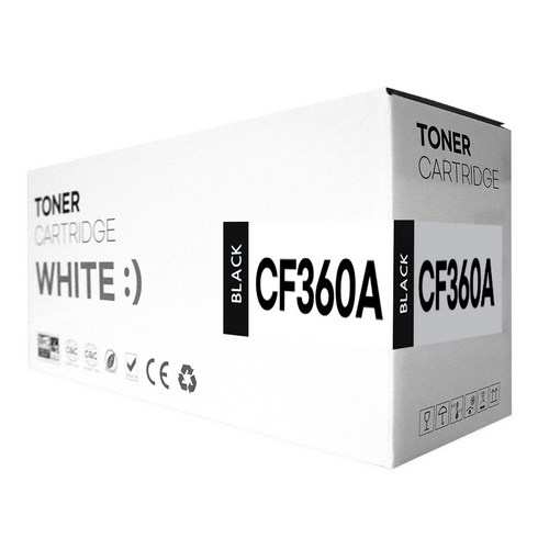 HP 508A 토너 CF360A 재생 토너 CF361A CF362A CF363A M552n M553dn M553n, 1개, CF360A 검정