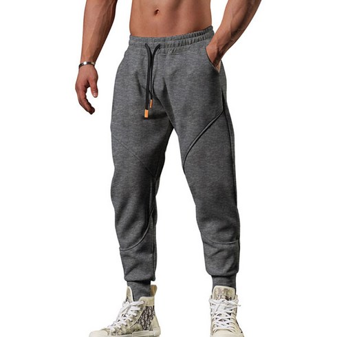 2023년 가성비 최고 남자조거팬츠 - 남성 기모 스티치 조거 트레이닝 바지 WI169PN