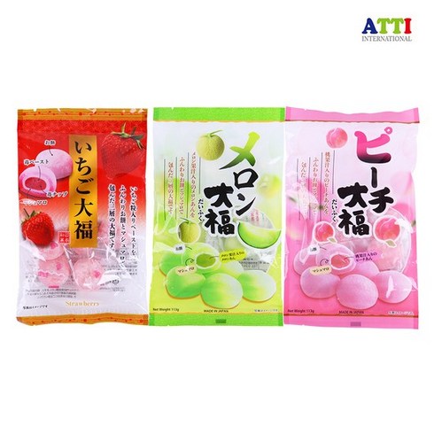 [KT알파쇼핑]쿠보타 찹쌀떡 3종 딸기+복숭아+멜론 세트