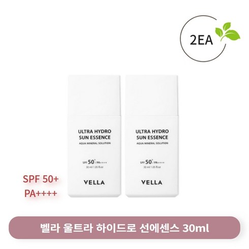 벨라 울트라 하이드로 선에센스 SPF 50+ PA++++, 30ml, 2개