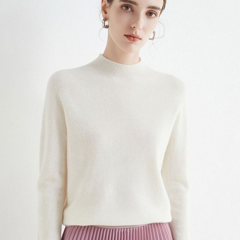 여성 심플 기본 베이직 대행사 고아인 드라마 패션 캐시미어 무지 니트