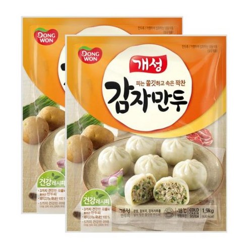 감자만두 - 동원 개성 감자만두 1.9kg x 2봉 (지퍼백), 2개