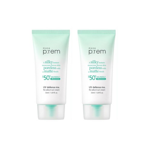 메이크프렘 유브이 디펜스 미 노 세범 선크림 40ml+40ml