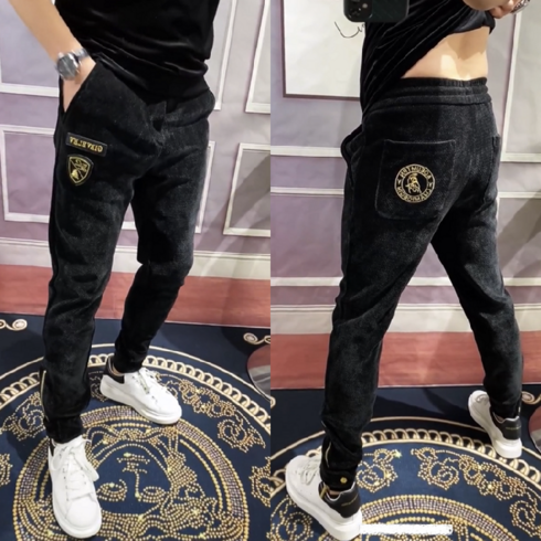 2023년 가성비 최고 명품바지 - 한마을 명품 바지 남자 빈티지 고퀄리티 고급 면화 바지 지퍼 스키니 남성 가을 스트레치 캐주얼 바지