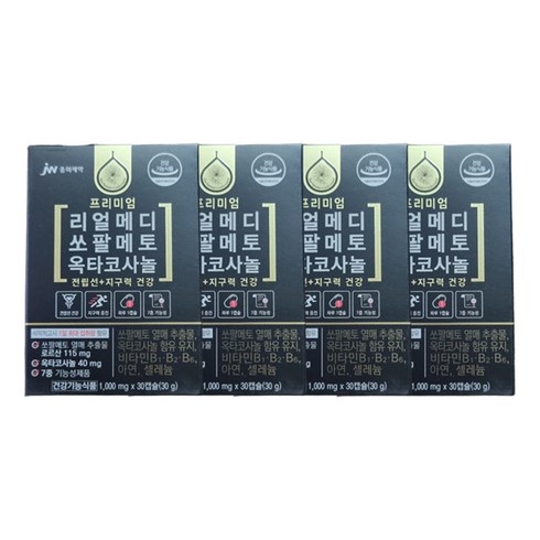 리얼메디 쏘팔메토 옥타코사놀 1000mg 30캡슐 x4개 / stm, 4개, 30개