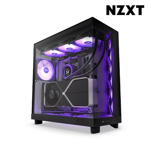 NZXT H6 Flow RGB PC케이스 (Matte Black)