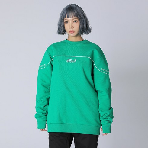 2023년 가성비 최고 blent - 블렌트 1920 BLENT BLOCK CREWNECK GREEN 크루넥 맨투맨 스웨트셔츠