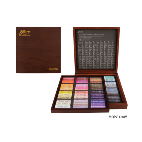 문교 NEW 아티스트 소프트오일파스텔 120색 우드케이스 MOPV-120W/파스텔홀더 1개 증정