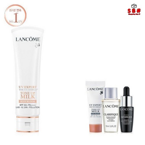 LACNOME 랑콤 11AG UV 엑스퍼트 50ml 세트 +스킨케어 3종 키트, 톤업 로지 블룸, 톤업 로지 블룸