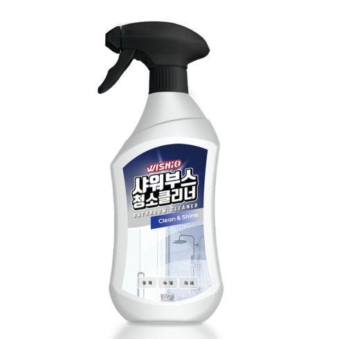 위시오 샤워부스 물때 제거 청소 욕실 화장실 청소 클리너 세정제, 1개, 800ml