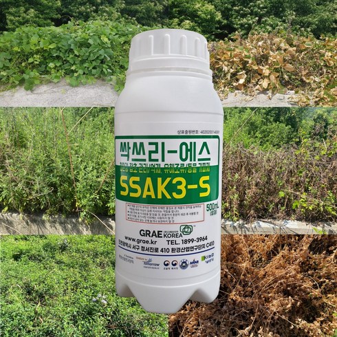 친환경 잡초관리제 잔디관리제 농약성분 불검출 제초제 아님 잡초제거제 500ml, 1개