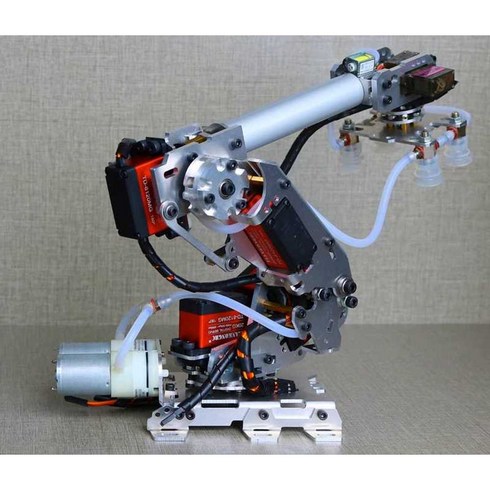 6축 로봇팔 매니퓰레이터 산업용 로봇 모델 실험, 랙 서보 7개 포함