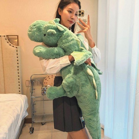 용인형 애착 인형 드래곤 갑진년 청룡 공룡 대형 필로우 용띠, 그린, 90cm