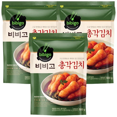 비비고 총각김치, 500g, 3개