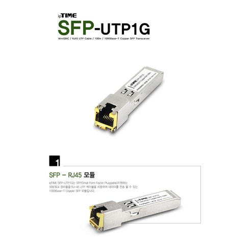 IP TIME SFP-UTP1G GBIC 모듈 100m, 상세페이지 참조, 1개