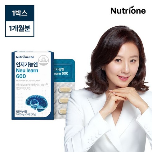 뉴트리원 인지 기능엔 뉴런 - 인지기능엔 뉴런 Neu learn 600 (흰목이버섯) 1박스 1개월분 캡슐, 1개, 단일옵션