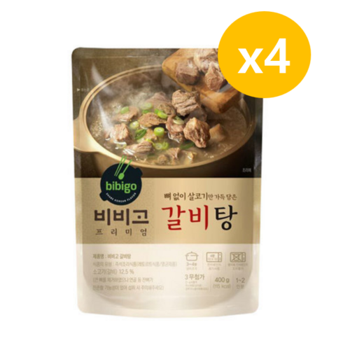 비비고 갈비탕, 400g, 4개