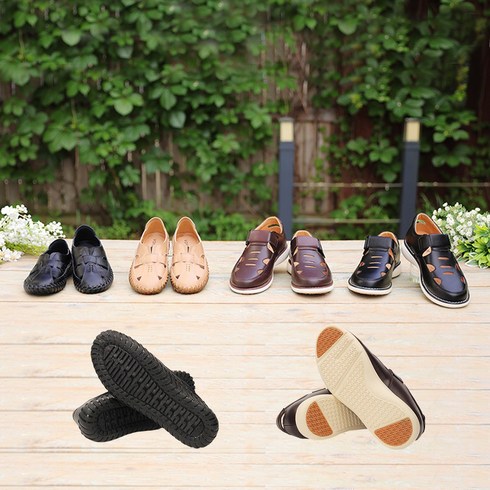 보폭스 천연소가죽 명품샌들 발편한 여름 샌달 홈쇼핑 남성 여성 신발 요고바라