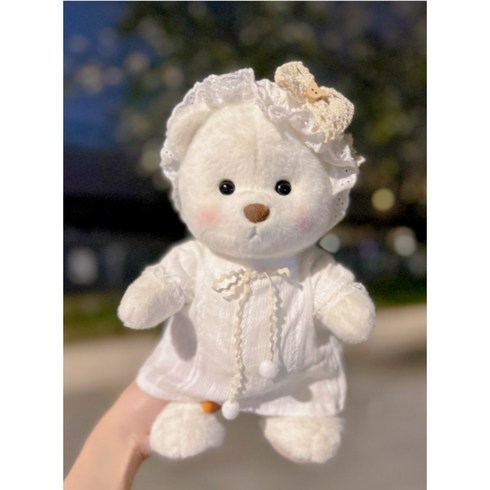 TeddyTales 레나베어 곰돌이 테디테일즈 베어 수제 곰돌이 애착 인형 30종, 30cm [기프트 박스 포장], 북극곰 + 공주 세트