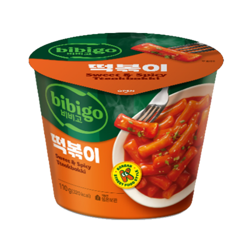 비비고떡볶이 - 비비고 컵떡볶이, 5개, 110g