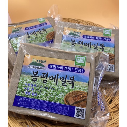 100% 국내산 봉평 메밀묵 (770g) X 3팩 _산지 직송_(평창군 행복장터), 3개, 770g