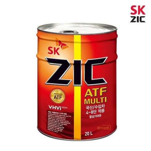 ZIC ATF MULTI 20L 자동미션오일 미션오일, 1개, 4~8단