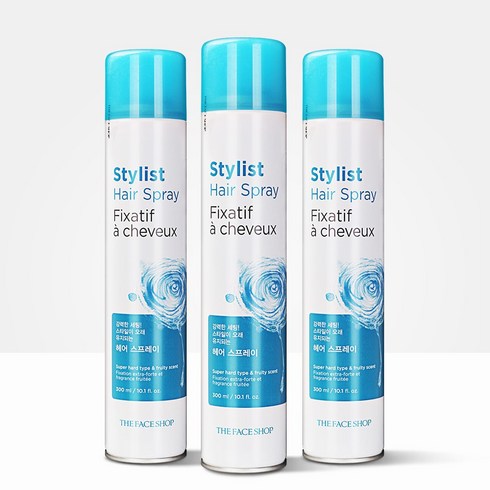 더페이스샵스프레이 - 더페이스샵 스타일리스트 헤어스프레이300ml x3개 무료배송!, 300ml, 3개