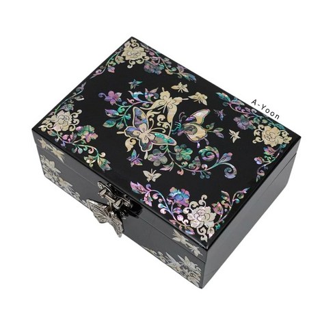 스튜디오아윤 목단 자개 보석함, 나비, 1개