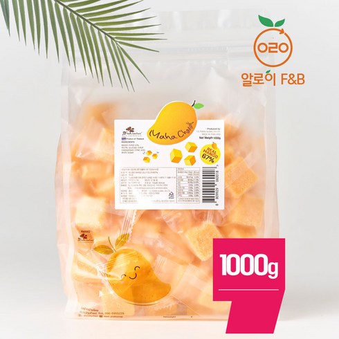 마하차녹망고젤리 - 망고 퓨레 마하차녹 생 망고 젤리 1000g, 1kg, 1개