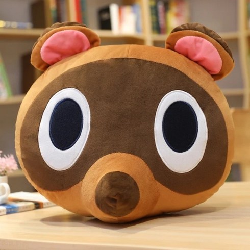 동물의숲 모동숲 너굴 얼굴 인형 쿠션 3가지 스타일 40cm, A