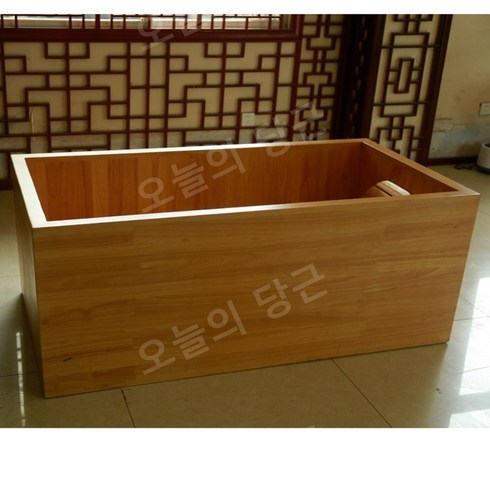 히노끼탕 욕조 나무 원목 온천 스파 펜션 호텔 숙소, 110x70x60CM (두께 42MM)