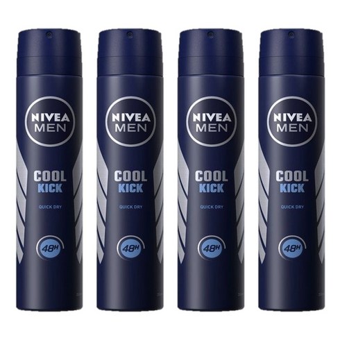 2023년 가성비 최고 니베아데오드란트 - 니베아 맨 쿨킥 스프레이 데오드란트, 200ml, 4개