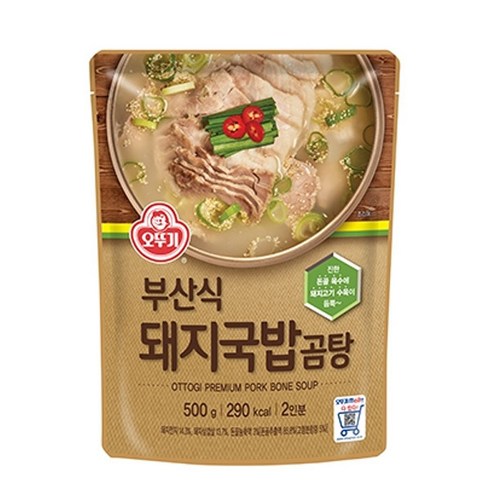오뚜기 부산식 돼지국밥 곰탕, 500g, 40개