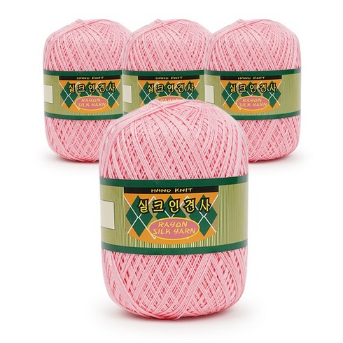 필립섬유 쎄비 실크 인견사 뜨개실 90g x 4p, 804 베이비핑크, 4개