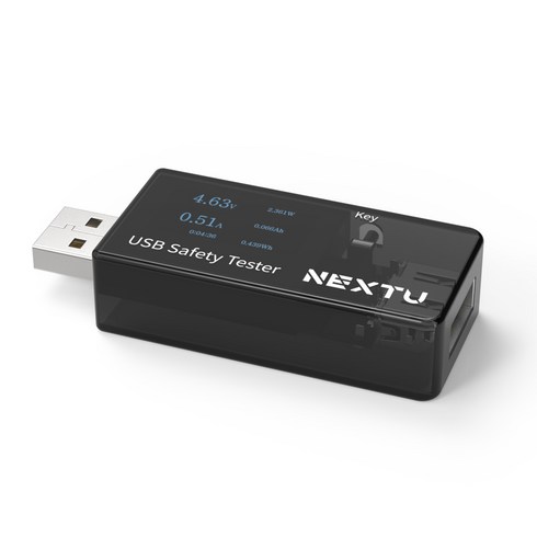 USB 전류 전압 측정기 테스터기 NEXT-VA01W, 1개
