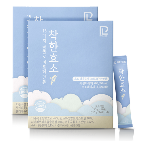 효소착한 - 15가지 곡물로 바르게 만든 착한효소 3.5g x 60포 2BOX, 2개