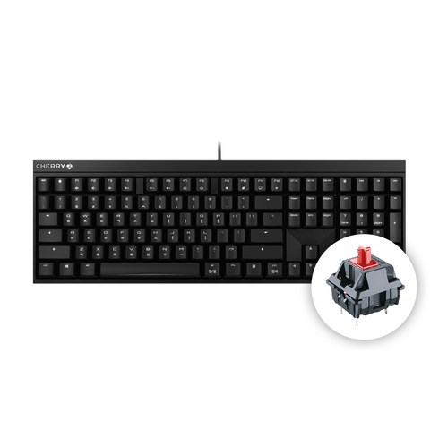 체리 키보드 MX BOARD 2.0S 기계식 유선 게이밍 키보드 (4종 축 선택) / 공식 판매점, 블랙, 적축