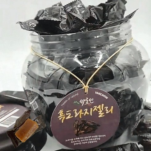 약초인 흑 도라지젤리 대용량 600g 환절기 건강간식, 2개