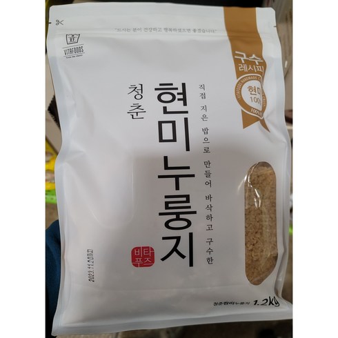 비타푸즈 청춘현미누룽지, 1.2kg, 1개