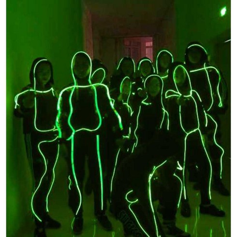LED 졸라맨 옷 만들기 세트 할로윈 코스튬 댄스 파티, XL 성인용