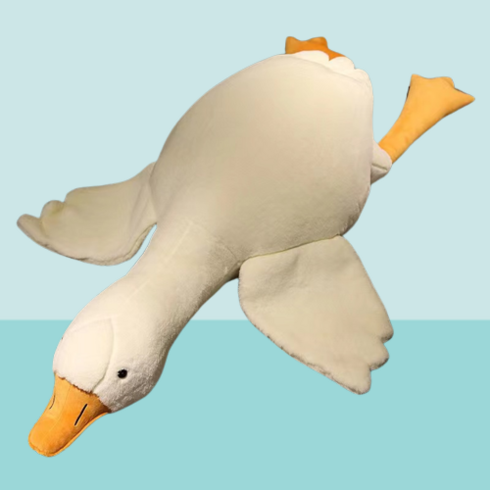 앙플러스 오리쿠션 대형 거위 바디필로우 베개 130cm, 화이트