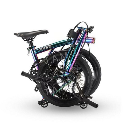 2023년 가성비 최고 트라이폴드자전거 - CRANSTON 브롬튼 유사 접이식자전거 16인치 폴딩 경량 미니벨로 트라이폴드, 퍼플