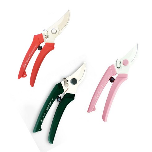 SAKAGEN 사카겐 전지가위 플로리스트 꽃가위 꽃꽂이 원예가위 P180, Pink (Sakagen-P180-Pink), 1개