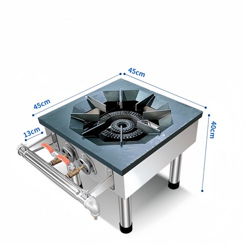 간택기 - 업소용 낮은 가스렌지 간택기 1구 2구 숯불 바비큐, 상세 페이지 참고, 1구 45x45x40cm LPG