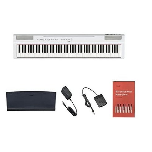 야마하 p125 a 디지털 피아노 P 시리즈 88 건반 화이트 일본 정품