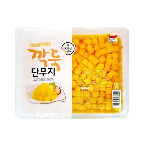 깍둑단무지 - [푸른들마켓][일가집] 깍둑단무지(국내산무) 3kg, 1개