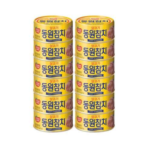 동원라이트스탠다드참치150g원터치12개 - 동원 라이트 스탠다드 참치 150g 원터치, 12개