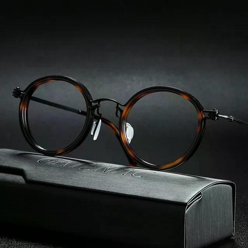 티타늄안경테 베타 투명 동글이 일본 빈티지 원형 실버 동그란안경